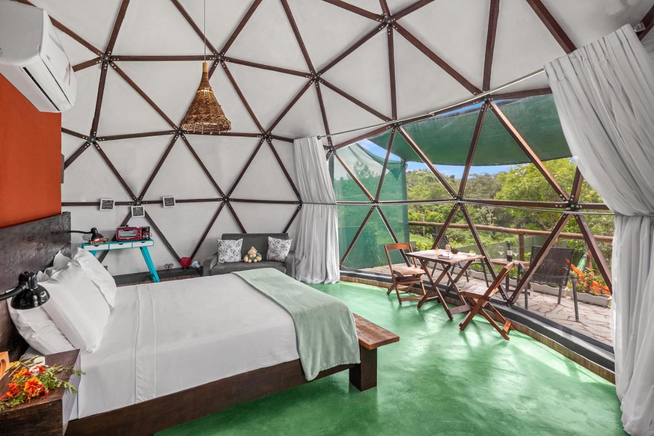 Glamping Serra Da Canastra - Casinha De Hortela - Domo Embauba Delfinópolis Eksteriør billede